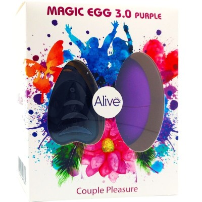 ALIVE - MAGIC EGG 3.0 OVO VIBRATÓRIO CONTROLE REMOTO VIOLETA - D-237111 - Dona Pimenta