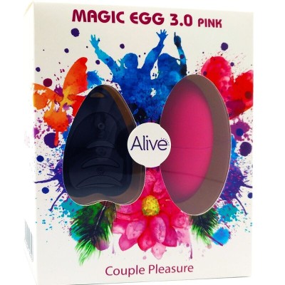 ALIVE - MAGIC EGG 3.0 OVO VIBRATÓRIO CONTROLE REMOTO ROSA - D-237112 - Dona Pimenta