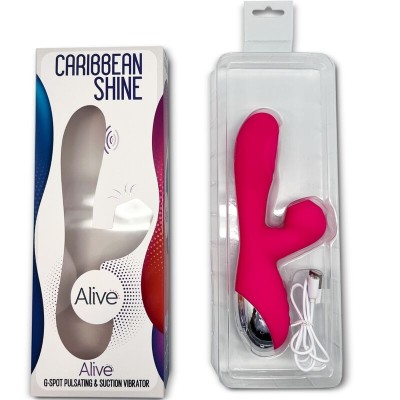 ALIVE - VIBRADOR DE BRILHO DO CARIBE E SUCKER FÚCSIA - D-237153 - Dona Pimenta