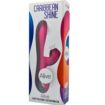 ALIVE - VIBRADOR DE BRILHO DO CARIBE E SUCKER FÚCSIA - D-237153 - Dona Pimenta