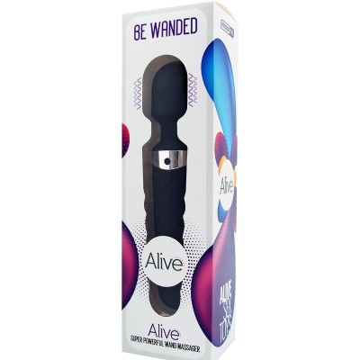 ALIVE - BE WANDED VIBRADOR MASSAGER PRETO - D-237156 - Dona Pimenta