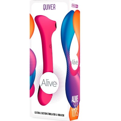 ALIVE - SUCKER E VIBRADOR FÚCSIA DE ALJAVA - D-237158 - Dona Pimenta