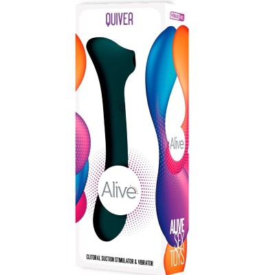 ALIVE - SUCKER E VIBRADOR QUIVER VERDE - D-237159 - Dona Pimenta