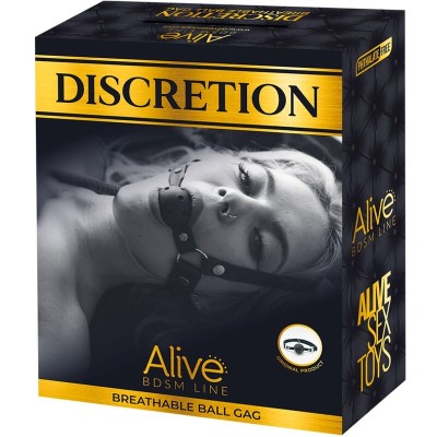 ALIVE - DISCRETION GAG RESPIRÁVEL PRETO - D-237167 - Dona Pimenta