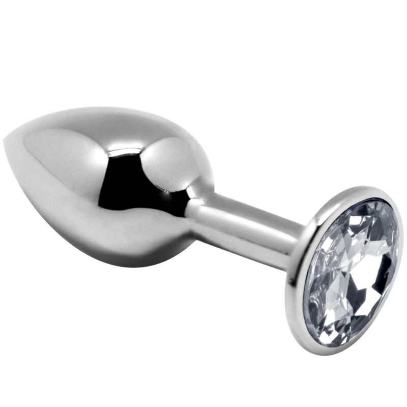 ALIVE - PRAZER ANAL MINI PLUG METAL BRANCO TAMANHO M - D-237170 - Dona Pimenta