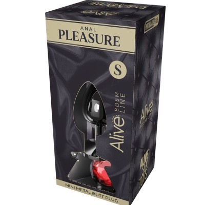 ALIVE - MINI PLUG PRAZER ANAL METAL VERMELHO TAMANHO S - D-237172 - Dona Pimenta