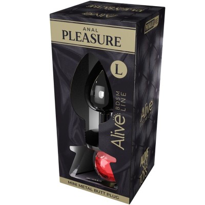 ALIVE - MINI PLUG PRAZER ANAL METAL VERMELHO TAMANHO L - D-237174 - Dona Pimenta