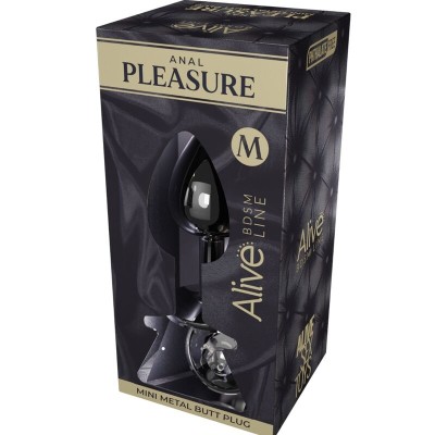 ALIVE - MINI PLUG PRAZER ANAL METAL PRETO TAMANHO M - D-237176 - Dona Pimenta