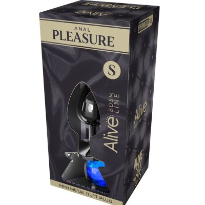 ALIVE - MINI PLUG PRAZER ANAL METAL AZUL TAMANHO S - D-237178 - Dona Pimenta