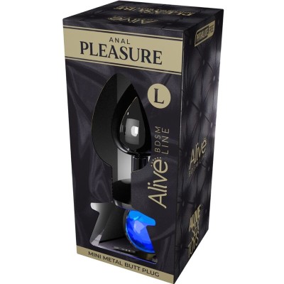 ALIVE - MINI PLUG PRAZER ANAL METAL AZUL TAMANHO L - D-237180 - Dona Pimenta