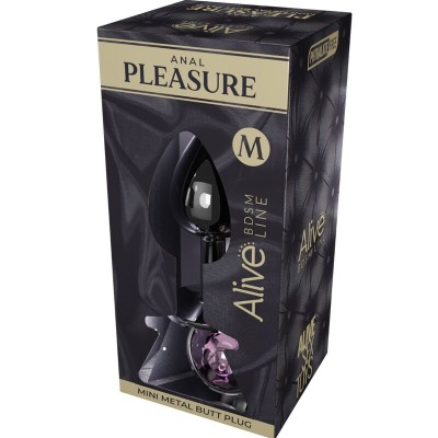 ALIVE - MINI PLUG PRAZER ANAL METAL ROSA TAMANHO M - D-237182 - Dona Pimenta