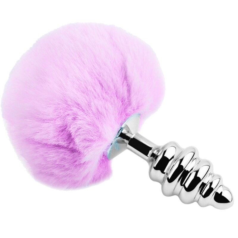 ALIVE - PLUG DE PRAZER ANAL ESPIRAL METAL FLUFFY VIOLETA TAMANHO S - D-237217 - Dona Pimenta