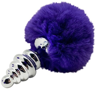 ALIVE - PLUG DE PRAZER ANAL ESPIRAL METAL FLUFFY DARK VIOLET TAMANHO S - D-237220 - Dona Pimenta