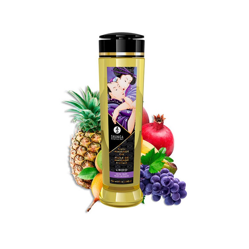 SHUNGA - ÓLEO DE MASSAGEM ERÓTICA LIBIDO 240 ML - D-224022 - Dona Pimenta