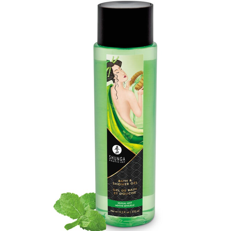 SHUNGA - GEL DE BANHO E DUCHE SENSUAL HORTELÃ 370 ML - D-237776 - Dona Pimenta