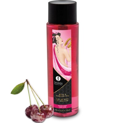 SHUNGA - GEL DE BANHO E DUCHE CEREJA FROSTED 370 ML - D-237778 - Dona Pimenta