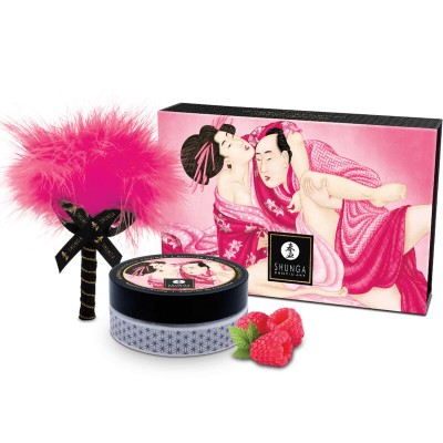 SHUNGA - KIT DE PÓ DE MASSAGEM COMESTÍVEL FRAMBOESA - D-237879 - Dona Pimenta