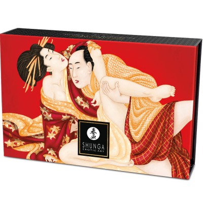 SHUNGA - KIT DE PÓ DE MASSAGEM COMESTÍVEL MORANGO - D-237881 - Dona Pimenta