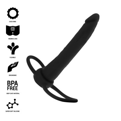 MYTHOLOGY - COBI ONYX DILDO ANAL CON ANILLOS PARA PENE Y TESTÍCULOS 13 CM - D-236199 - Dona Pimenta