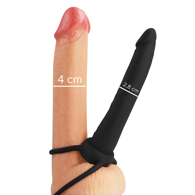 MYTHOLOGY - COBI ONYX DILDO ANAL CON ANILLOS PARA PENE Y TESTÍCULOS 13 CM - D-236199 - Dona Pimenta