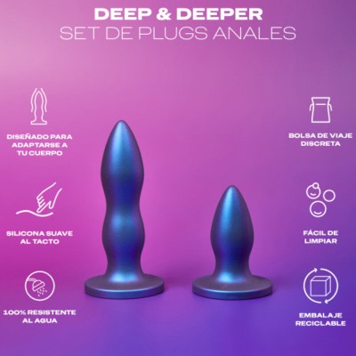 DUREX TOY - CONJUNTO DE PLUG ANAL DEEP & DEEPER - D-238079 - Dona Pimenta