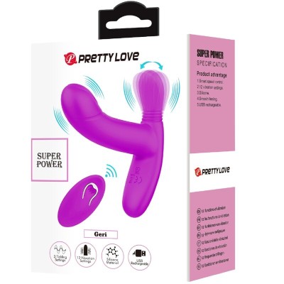 PRETTY LOVE - GERI CLITORIS MASSAGER ROSA CONTROLE REMOTO - D-237005 - Dona Pimenta