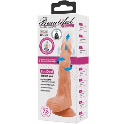 DANÇA - VIBRADOR REALÍSTICO COM VENTOSA DE CONTROLE REMOTO - D-237009 - Dona Pimenta