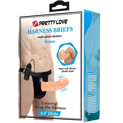 PRETTY LOVE - CUECAS DE ARNÊS COM DILDO DE VIBRAO INCLUÍDO - D-237011 - Dona Pimenta