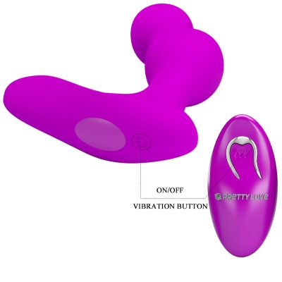 PRETTY LOVE - MASSAGER VIBRADOR ANAL TERRANCE COM CONTROLE REMOTO - D-236973 - Dona Pimenta