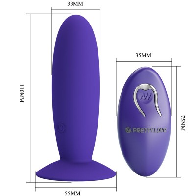 PRETTY LOVE - JUVENTUDE PLUG VIBRADOR ANAL CONTROLE REMOTO VIOLETA - D-236998 - Dona Pimenta