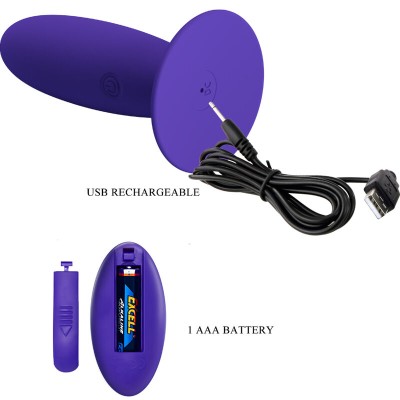 PRETTY LOVE - JUVENTUDE PLUG VIBRADOR ANAL CONTROLE REMOTO VIOLETA - D-236998 - Dona Pimenta