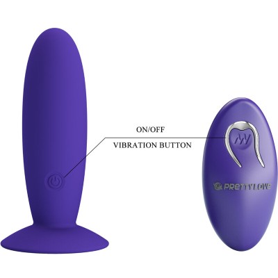 PRETTY LOVE - JUVENTUDE PLUG VIBRADOR ANAL CONTROLE REMOTO VIOLETA - D-236998 - Dona Pimenta