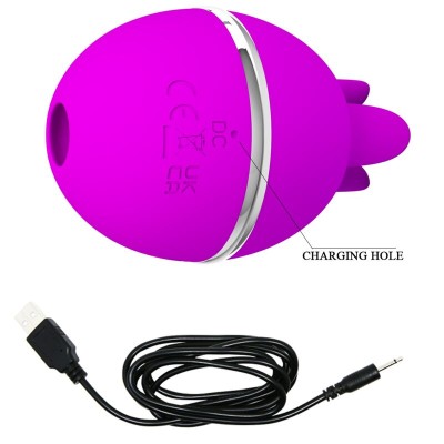 PRETTY LOVE - VIBRADOR DE SILICONE REDONDO ROXO BOLA GEMINI - D-236969 - Dona Pimenta