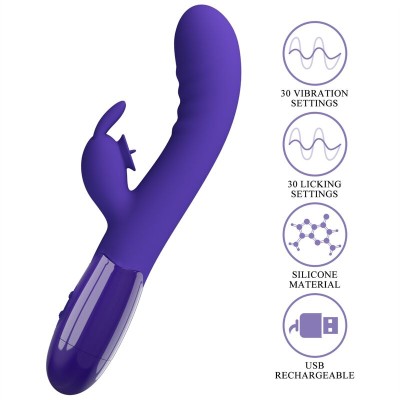 PRETTY LOVE - VIBRADOR DE COELHO VIOLETA CERBERUS YOUTH - D-237021 - Dona Pimenta