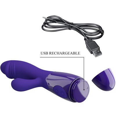 PRETTY LOVE - VIBRADOR SNAPPY YOUTH E ESTIMULADOR DE PONTO G VIOLETA - D-237027 - Dona Pimenta