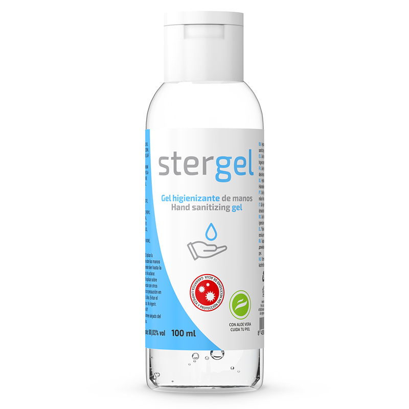 STERGEL - GEL HIDROALCOÓLICO DESINFETANTE DE MÃOS ALOE VERA 100ML - D-223883 - Dona Pimenta