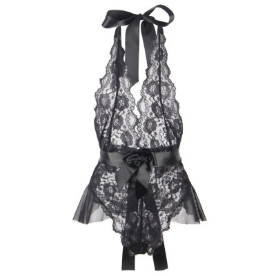 RAINHA LINGERIE PROFUNDA V PELUCHE DE RENDA SEM TRASEIRO S / M - D-229535 - Dona Pimenta