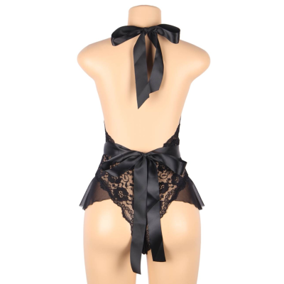 RAINHA LINGERIE PROFUNDA V PELUCHE DE RENDA SEM TRASEIRO S / M - D-229535 - Dona Pimenta