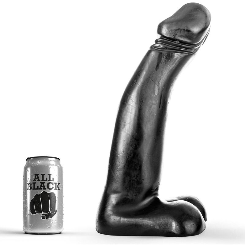 ALL BLACK - DILDO DE FISTING PRETO REALÍSTICO 29 CM - D-199141 - Dona Pimenta