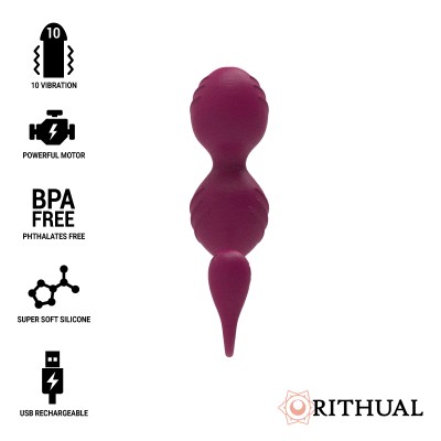 RITHUAL - NISHA BOLAS DE KEGEL VIBRATÓRIAS RECARREGÁVEIS ORQUÍDEA - D-225375 - Dona Pimenta