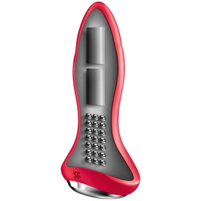 SATISFYER ROTATOR PLUG 1+ VIBRATING PLUG APP - RED - D-231881 - Dona Pimenta