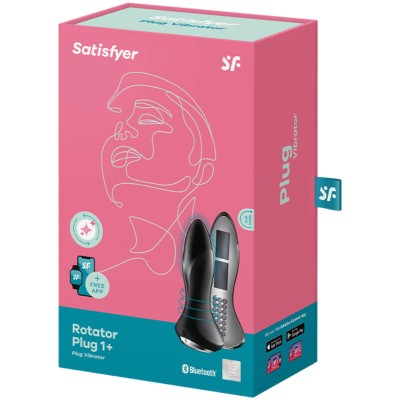 SATISFYER ROTATOR PLUG 1+ VIBRATING PLUG APP - RED - D-231881 - Dona Pimenta