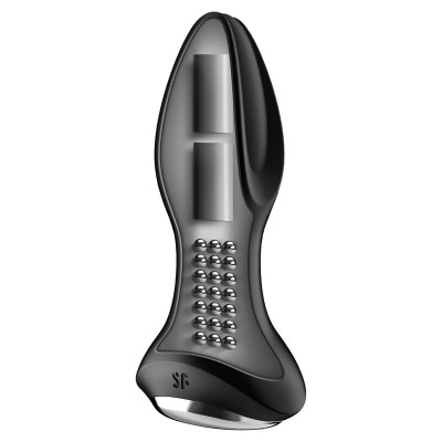 SATISFYER ROTATOR PLUG 2+ VIBRATING PLUG APP - BLACK - D-231883 - Dona Pimenta