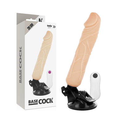 BASECOCK - VIBRADOR DE CONTROLE REMOTO NATURAL REALISTA 20 CM - D-223004 - Dona Pimenta