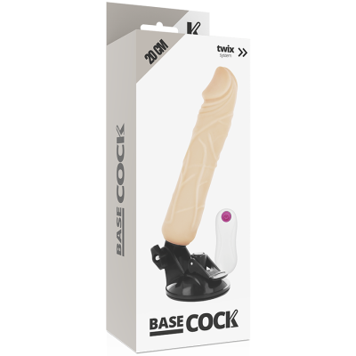 BASECOCK - VIBRADOR DE CONTROLE REMOTO NATURAL REALISTA 20 CM - D-223004 - Dona Pimenta