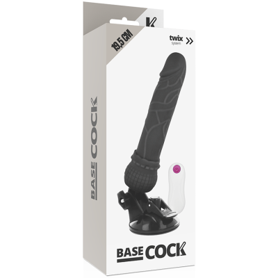 BASECOCK - VIBRADOR DE CONTROLE REMOTO NATURAL REALISTA 19,5 CM - D-223006 - Dona Pimenta