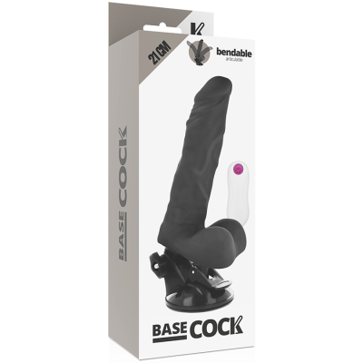 BASECOCK - VIBRADOR ARTICULÁVEL CONTROLE REMOTO NATURAL 21 CM - D-223010 - Dona Pimenta