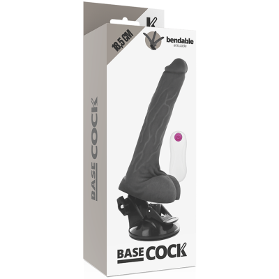 VIBRADOR ARTICULÁVEL BASECOCK CONTROLE REMOTO NATURAL 18,5CM - D-223012 - Dona Pimenta