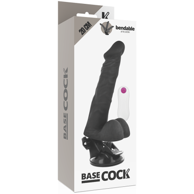 BASECOCK - VIBRADOR ARTICULÁVEL CONTROLE REMOTO NATURAL 20 CM - D-223015 - Dona Pimenta