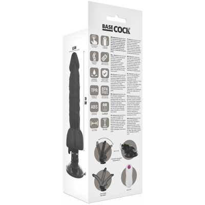 BASECOCK - VIBRADOR ARTICULÁVEL CONTROLE REMOTO NATURAL 20 CM - D-223015 - Dona Pimenta